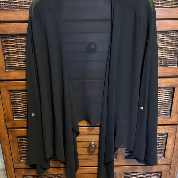 C Wonder by Christian Siriano Chiffon Shrug - Black - Picture 3 of 8